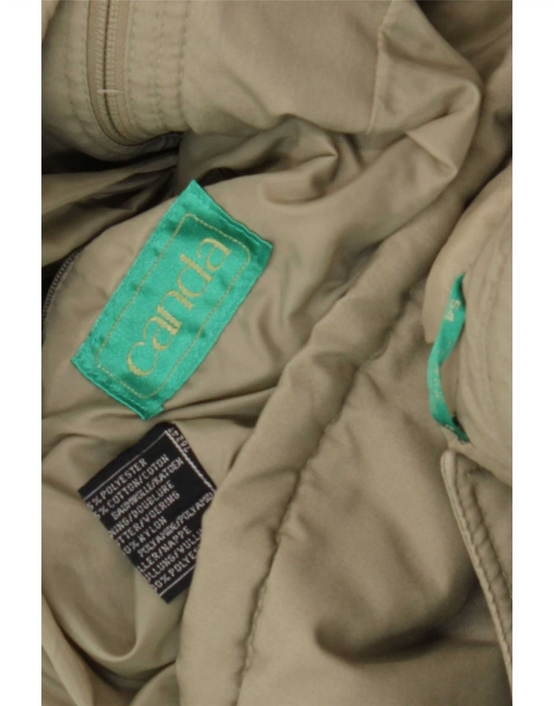 Canda Mens Padded Jacket IT 54 2XL Khaki Polyester