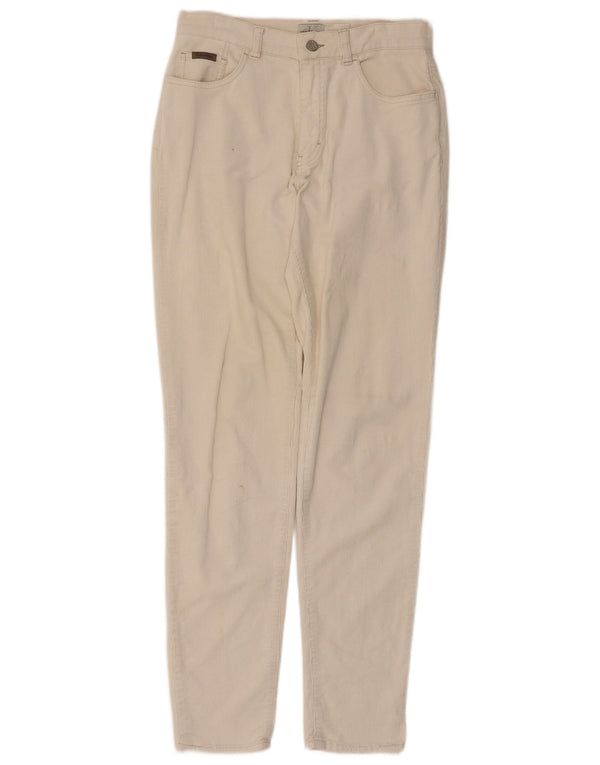 Calvin Klein Womens Slim Corduroy Trousers W30 L32 Beige Cotton