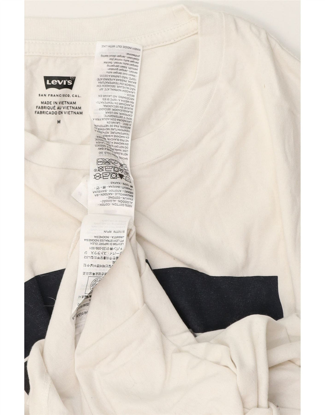 Levi's Mens Graphic T-Shirt Top Medium White Cotton