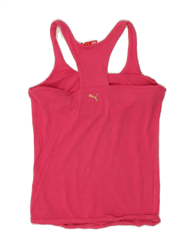 PUMA Womens Graphic Vest Top UK 16 Large  Pink | Vintage Puma | Thrift | Second-Hand Puma | Used Clothing | Messina Hembry 