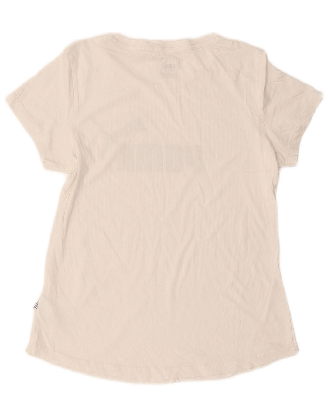 PUMA Womens Graphic T-Shirt Top UK 12 Medium White Cotton