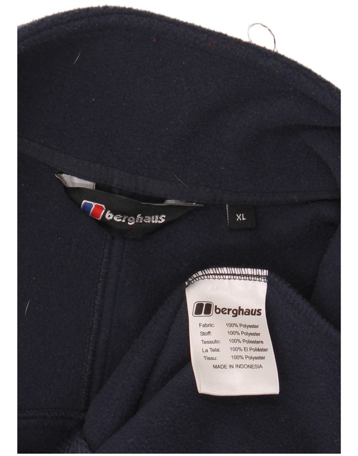 Berghaus Mens Fleece Jacket UK 42 XL Navy Blue Polyester