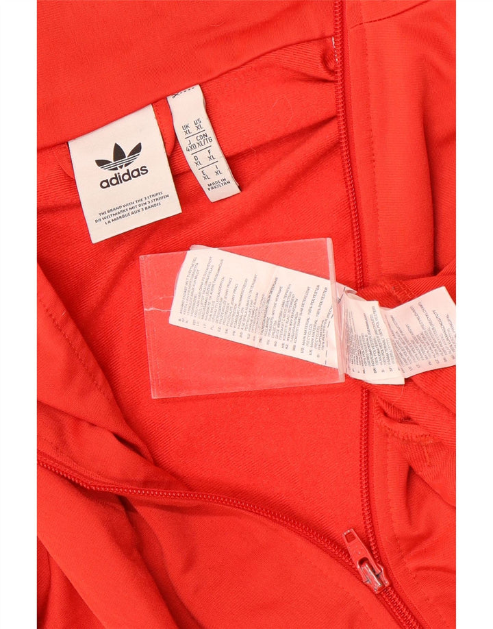 Adidas Mens Tracksuit Top Jacket XL Red Polyester