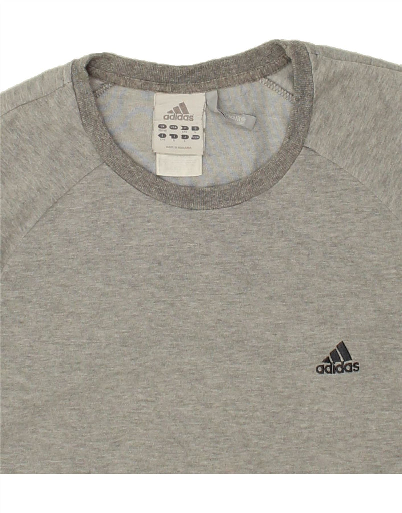 ADIDAS Mens Top Long Sleeve Size 38/40 Medium Grey Cotton | Vintage Adidas | Thrift | Second-Hand Adidas | Used Clothing | Messina Hembry 