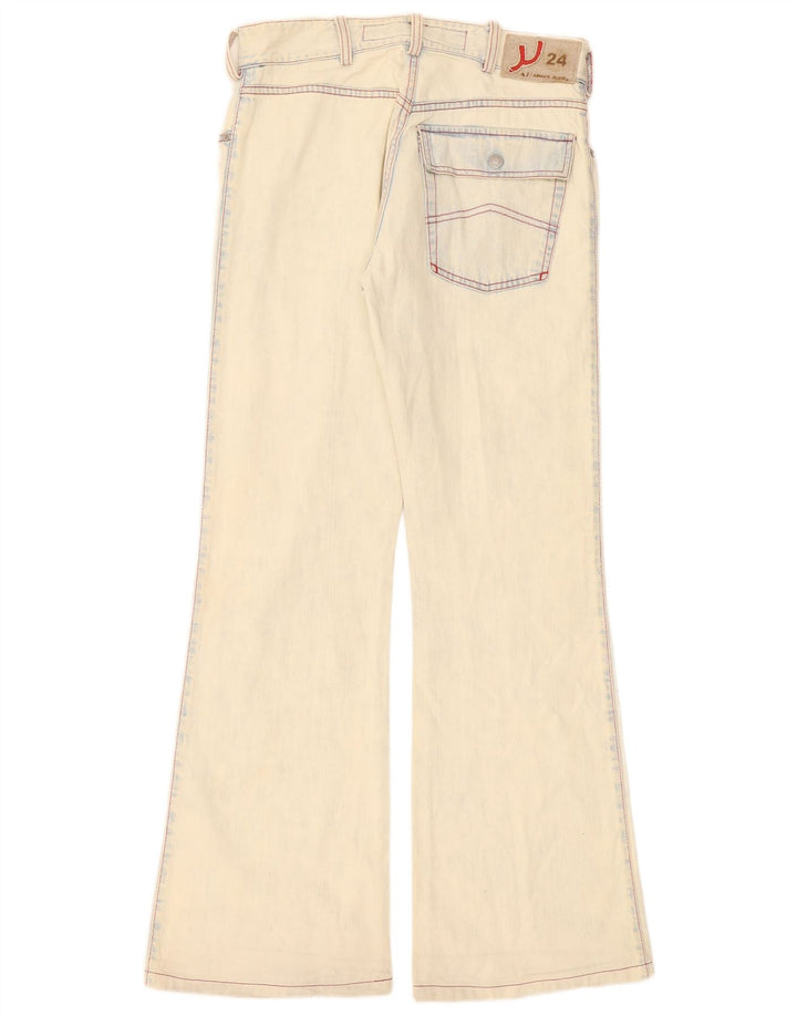 Armani Womens Flared Jeans W31 L31 Off White Cotton