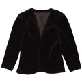 Your Sixth Sense Womens Open Velvet Blazer Jacket EU 42 Large Black