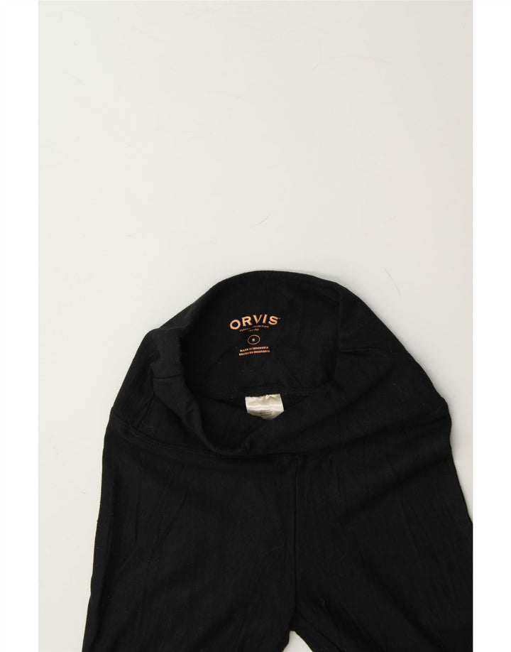 ORVIS Womens Leggings UK 10 Small Black Modal Vintage Orvis and Second-Hand Orvis from Messina Hembry 