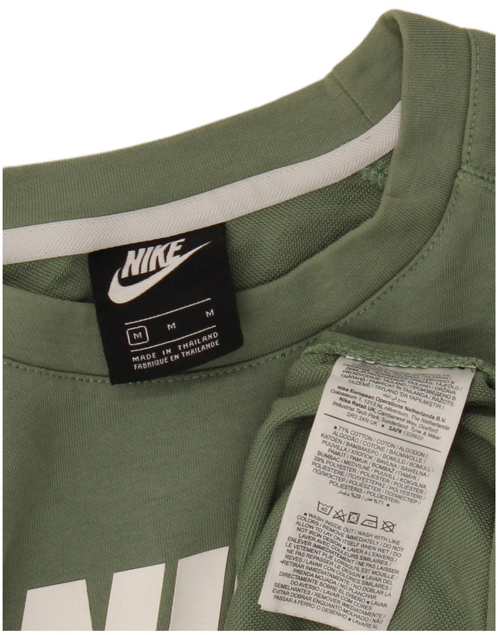 Nike Mens Graphic Sweatshirt Jumper Medium Green Cotton