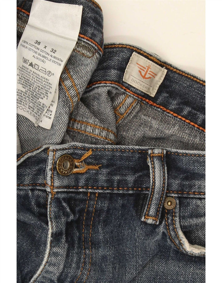 Dockers Mens Denim Shorts Large W36 Navy Blue Cotton