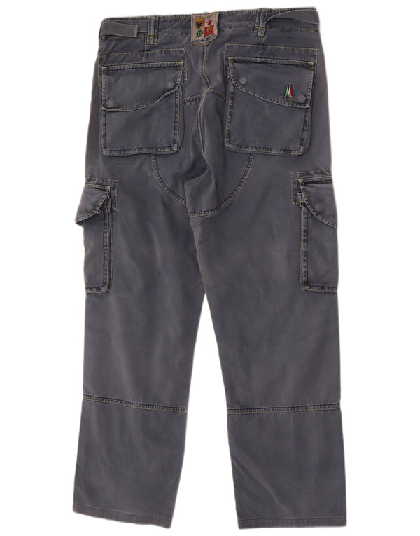 Aeronautica Militare Mens Straight Cargo Trousers IT 50 Large W34 L29 Blue