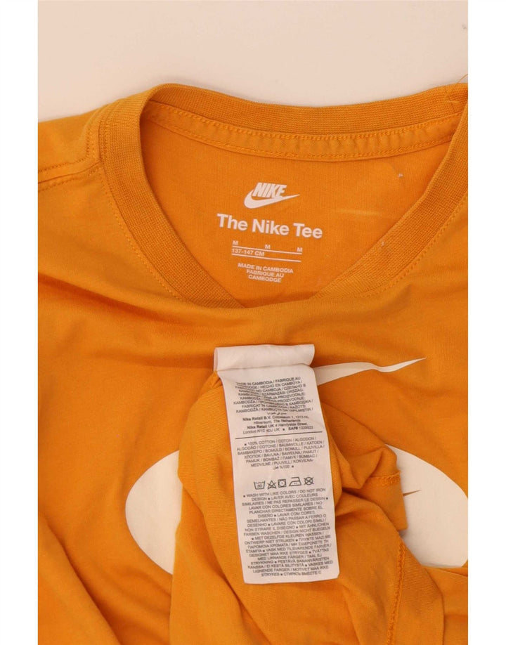 Nike Boys Graphic T-Shirt Top 10-11 Years Medium Yellow Cotton