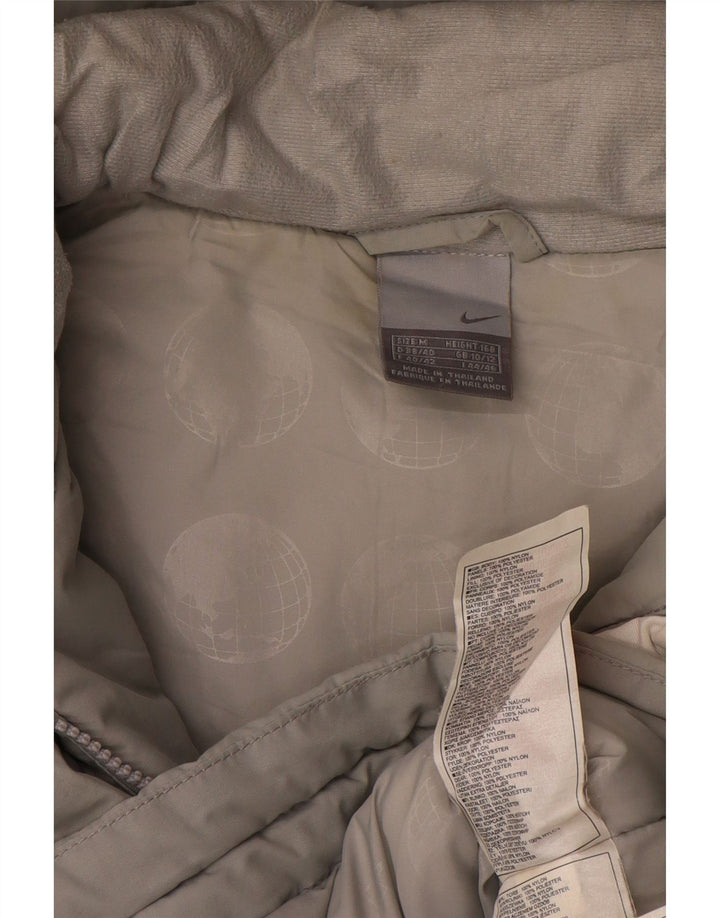Adidas Womens Hooded Padded Jacket UK 10/12 Medium Grey Colourblock