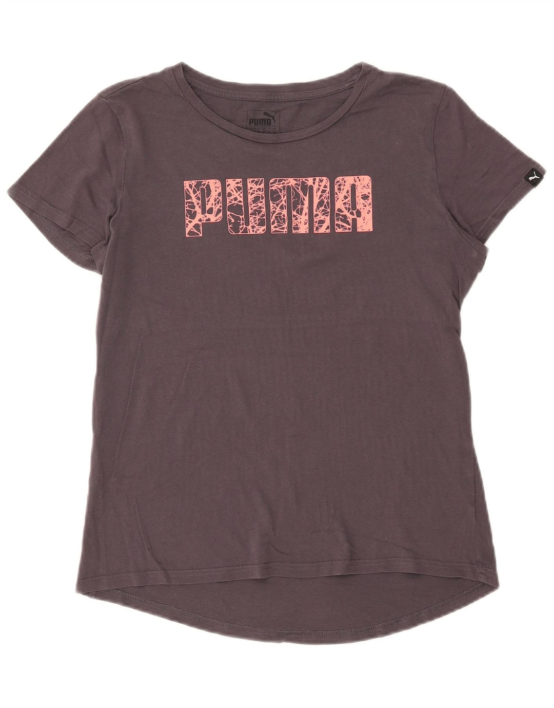 Puma Womens Graphic T-Shirt Top UK 12 Medium Grey
