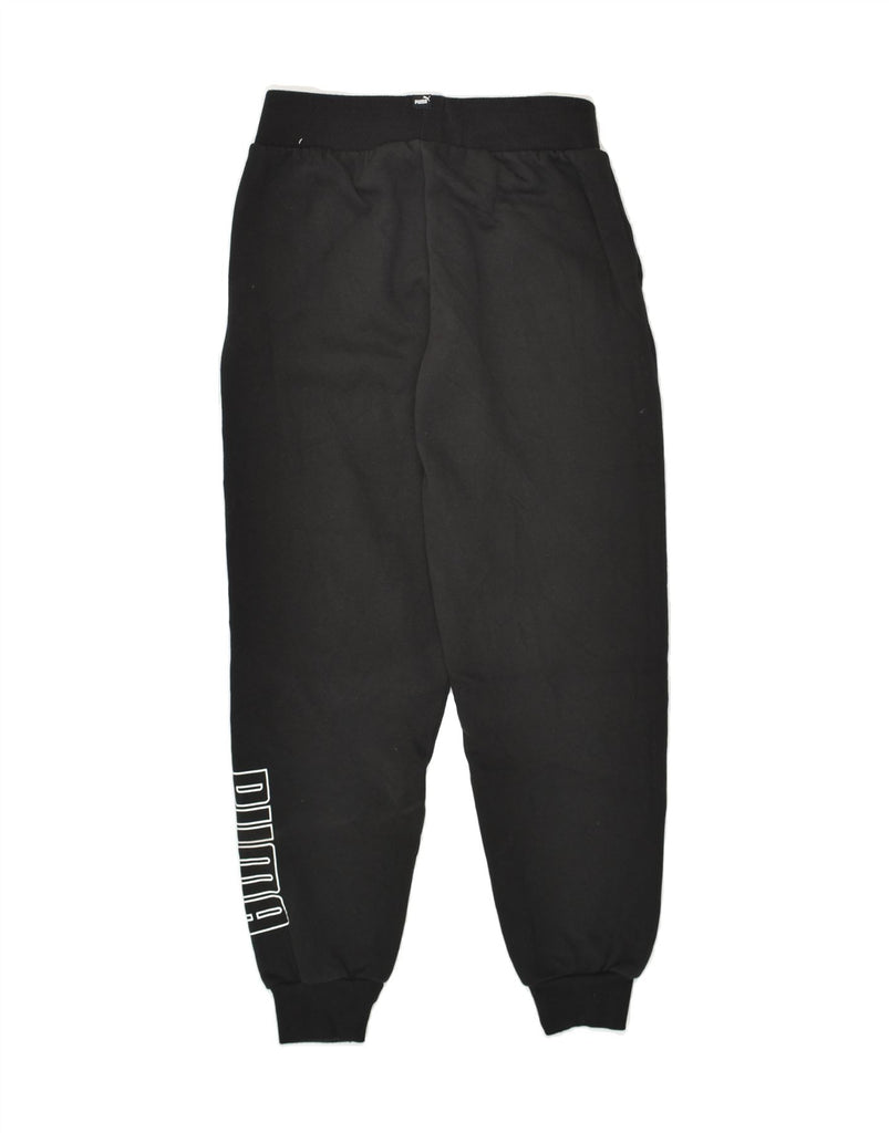 PUMA Boys Graphic Tracksuit Trousers Joggers 11-12 Years Black | Vintage Puma | Thrift | Second-Hand Puma | Used Clothing | Messina Hembry 