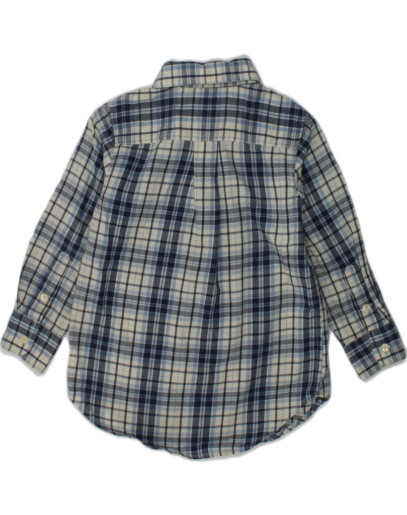 CHAPS Boys Flannel Shirt 3-4 Years Blue Check Cotton | Vintage Chaps | Thrift | Second-Hand Chaps | Used Clothing | Messina Hembry 