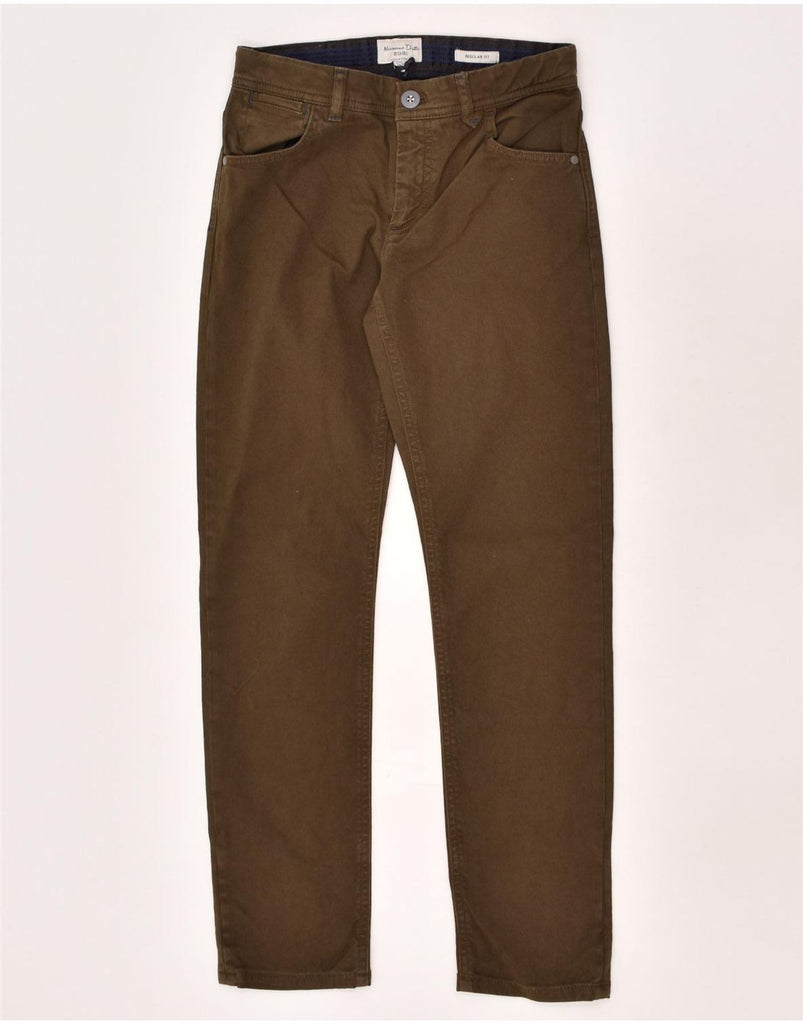 MASSIMO DUTTI Boys Regular Fit Casual Trousers 9-10 Years W26 L26 Brown | Vintage Massimo Dutti | Thrift | Second-Hand Massimo Dutti | Used Clothing | Messina Hembry 