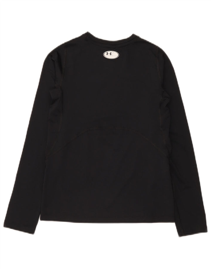 Under Armour Boys Heat Gear Top Long Sleeve 9-10 Years Medium Black