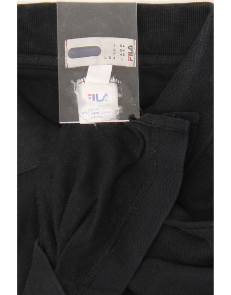 FILA Mens Polo Shirt IT 54 XL Black Cotton Vintage Fila and Second-Hand Fila from Messina Hembry 