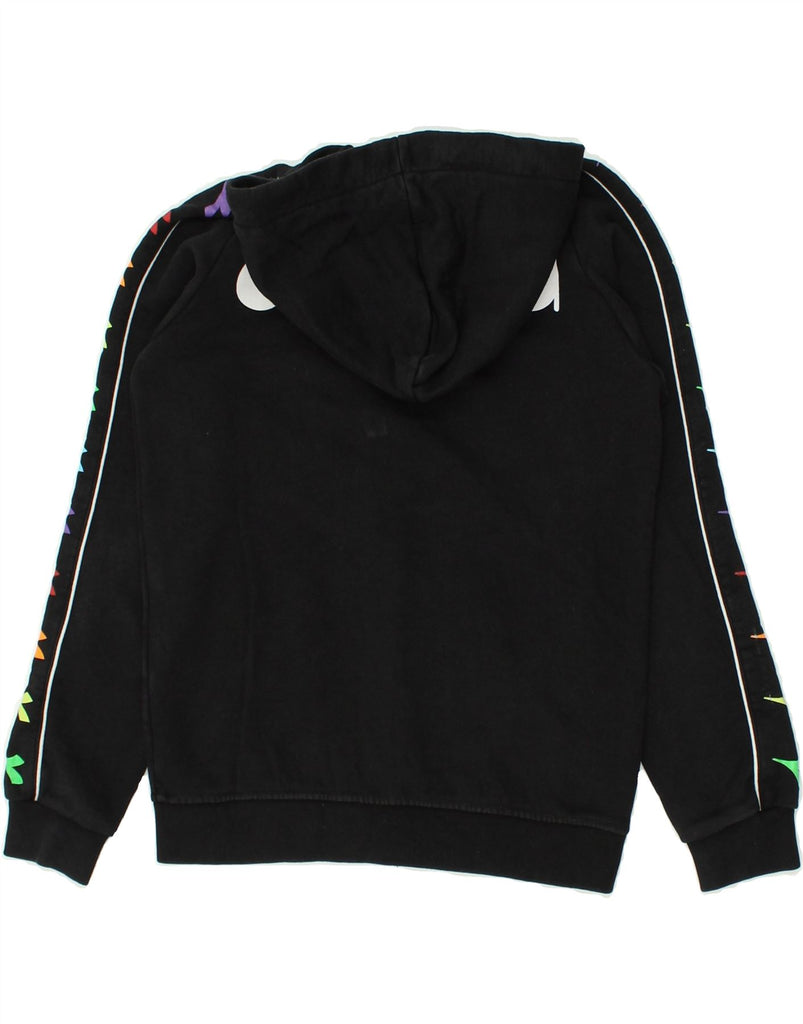 DIADORA Boys Graphic Zip Hoodie Sweater 11-12 Years Black Cotton | Vintage Diadora | Thrift | Second-Hand Diadora | Used Clothing | Messina Hembry 