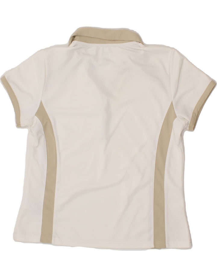 IZOD Womens Polo Shirt UK 16 Large White Colourblock Polyester Vintage Izod and Second-Hand Izod from Messina Hembry 