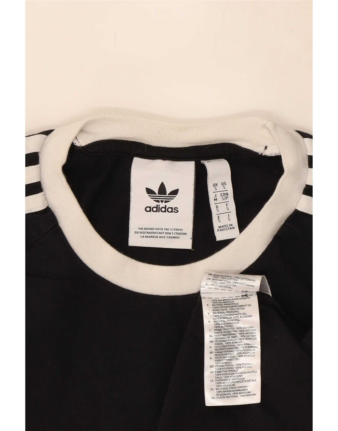 Adidas Mens T-Shirt Top Small Black Cotton