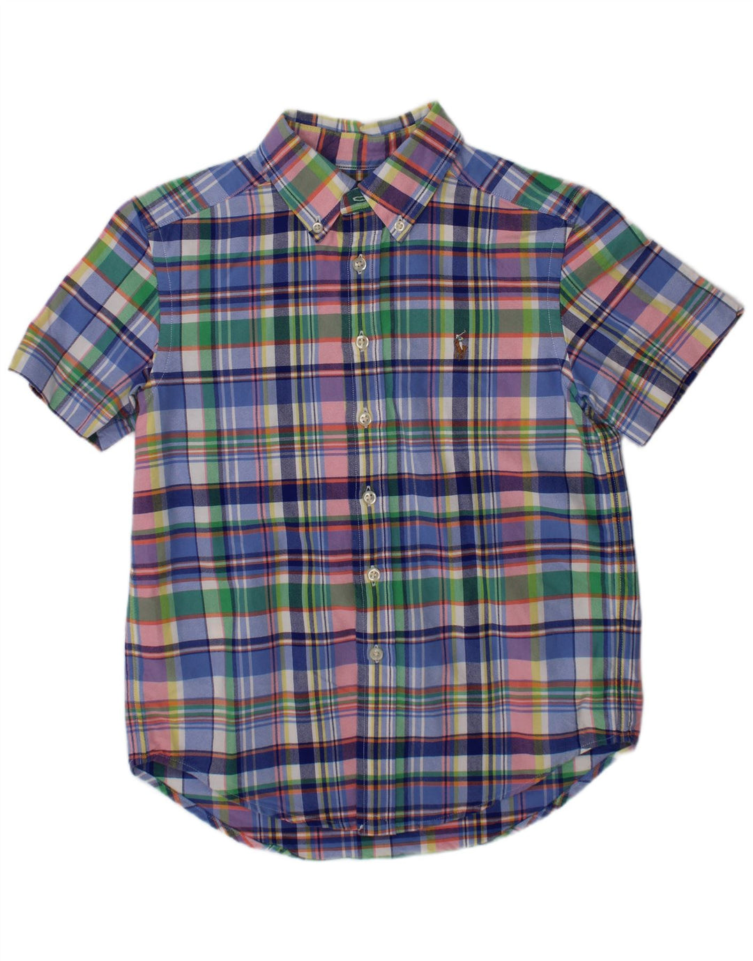 POLO RALPH LAUREN Boys Shirt 7-8 Years Small Multicoloured Plaid