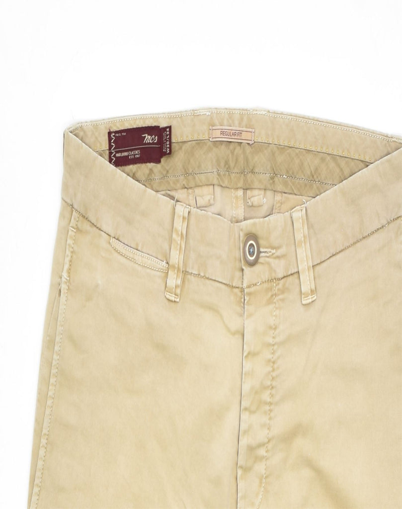 MARLBORO CLASSICS Mens Regular Fit Casual Trousers W34 L31 Beige Cotton | Vintage | Thrift | Second-Hand | Used Clothing | Messina Hembry 