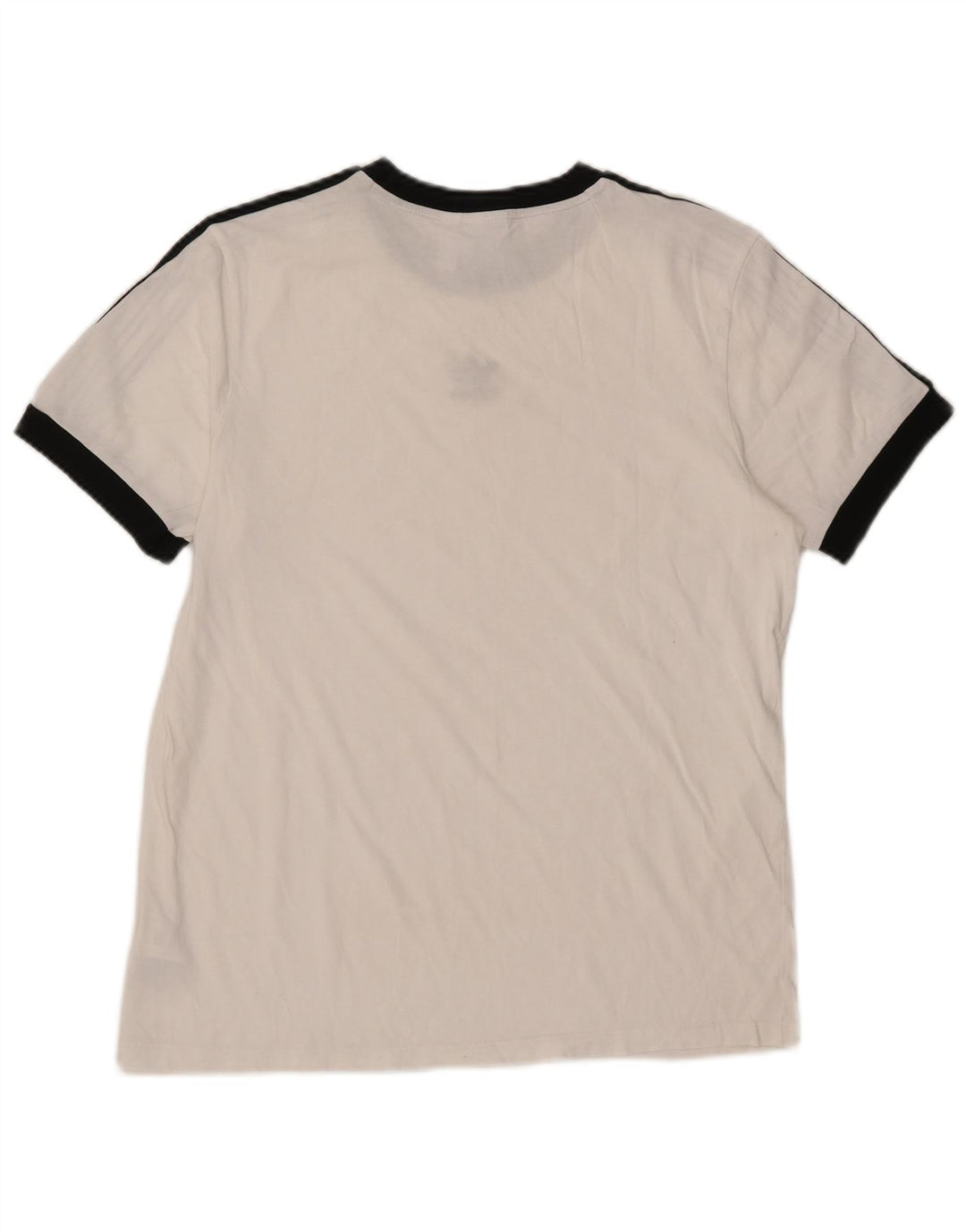 Adidas Womens T-Shirt Top UK 12 Medium White Cotton