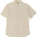 Gas Mens Short Sleeve Shirt Medium White Cotton