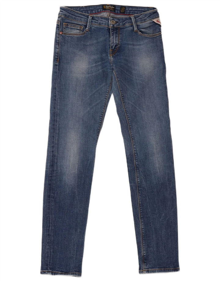 Replay Womens Slim Jeans W29 L30 Blue Cotton
