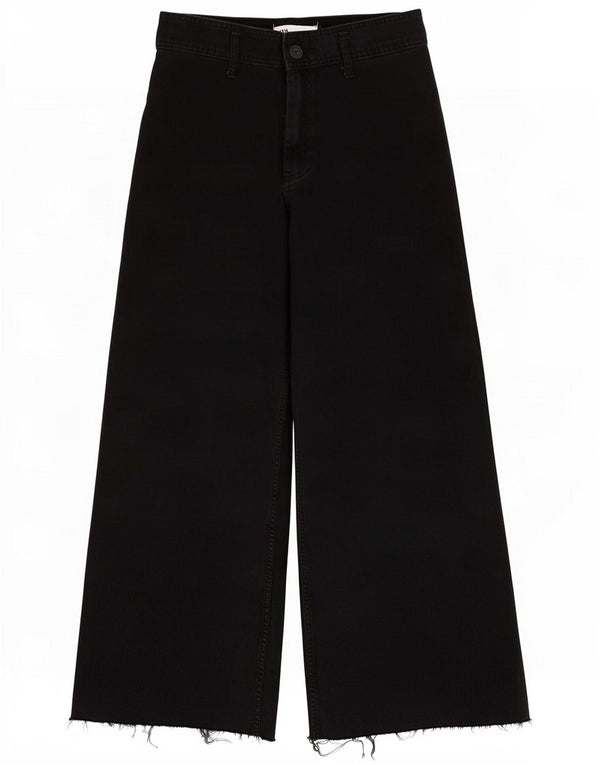 Zara Womens High Waist Wide Leg Jeans EU 42 Large W32 L29 Black