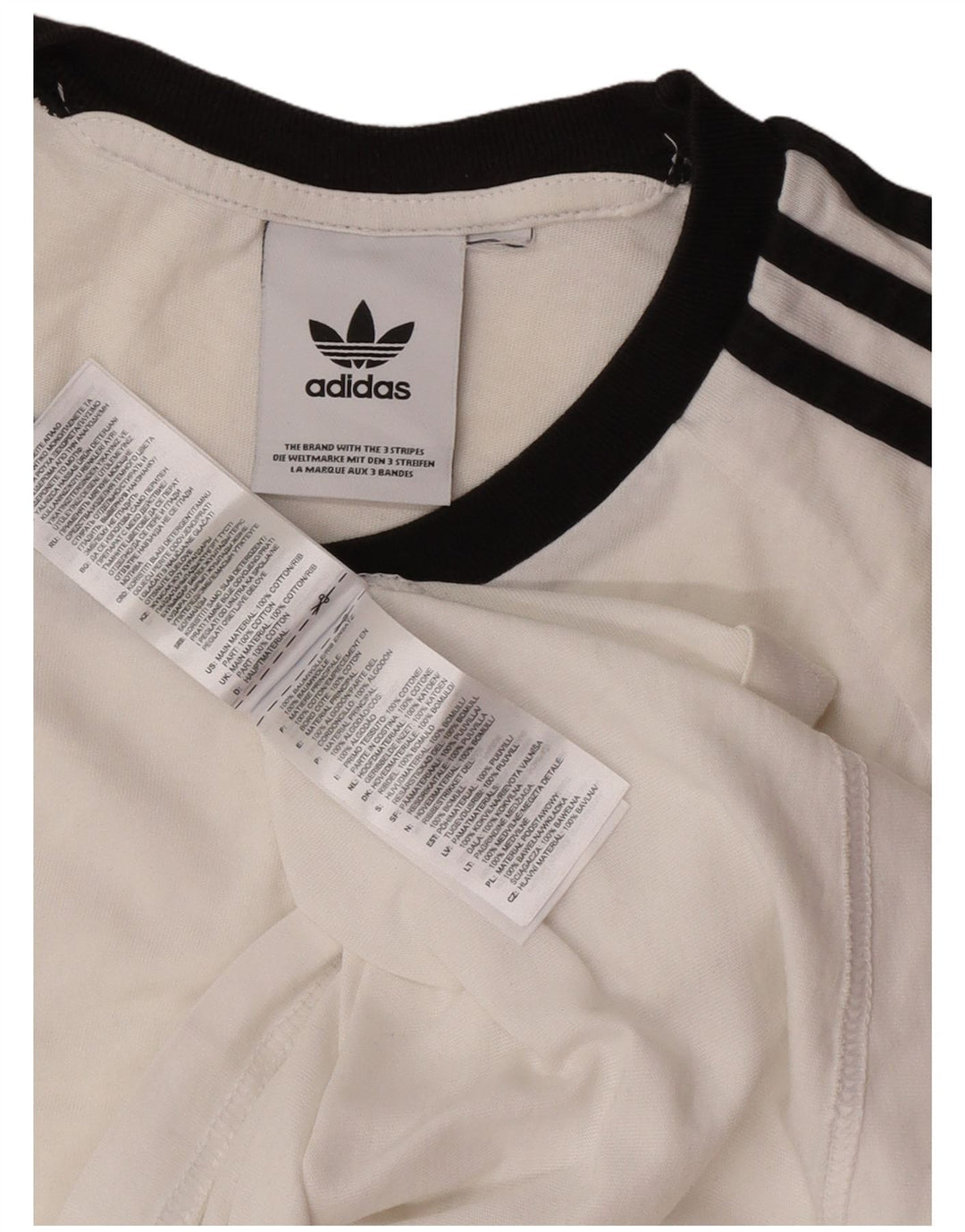 Adidas Mens T-Shirt Top Medium White Cotton