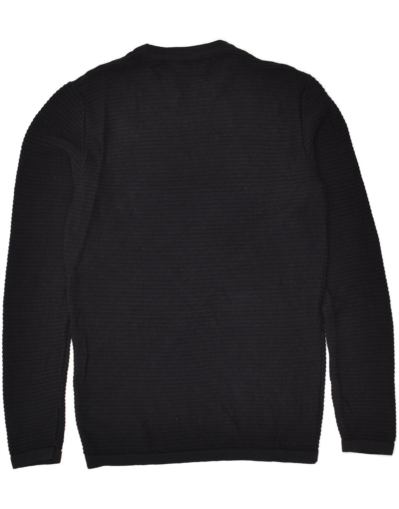 JACK & JONES Mens Crew Neck Jumper Sweater Medium Black Cotton | Vintage Jack & Jones | Thrift | Second-Hand Jack & Jones | Used Clothing | Messina Hembry 