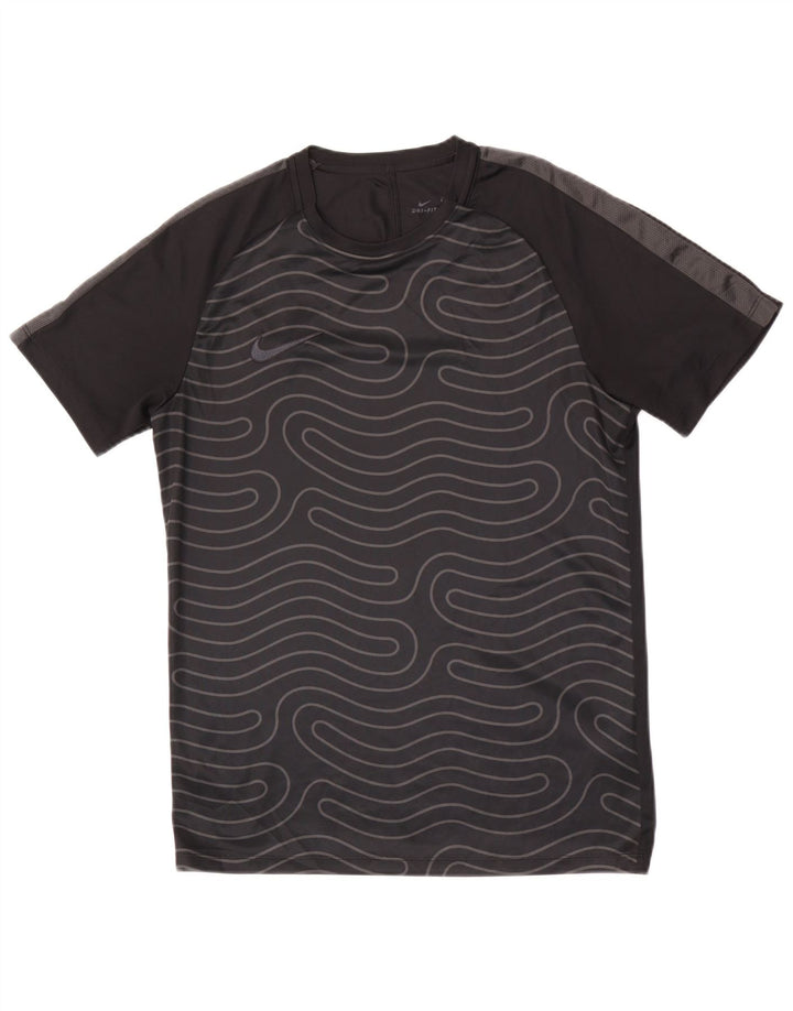 Nike Mens Dri Fit T-Shirt Top Medium Black Geometric Polyester