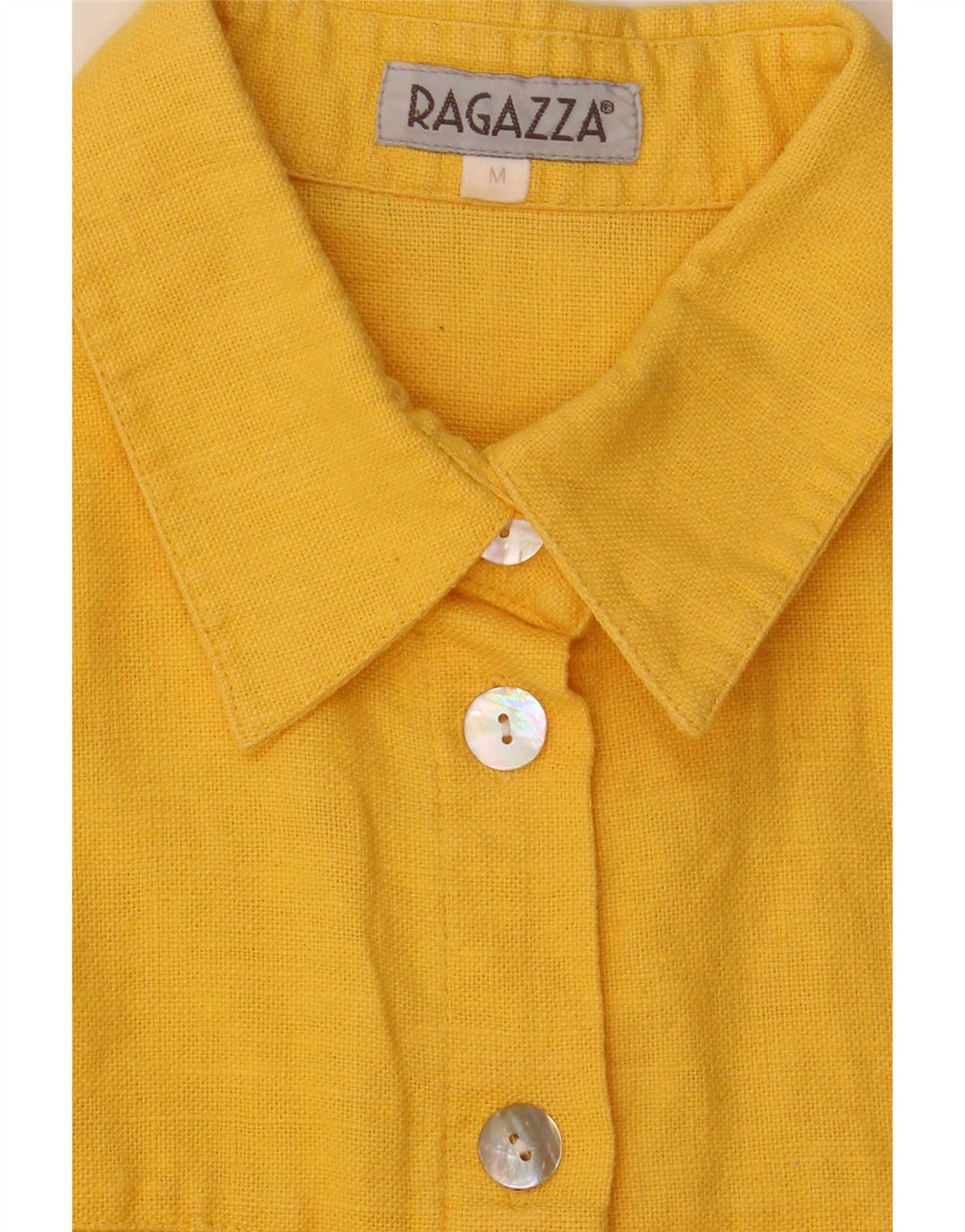 Ragazza Womens Sleeveless Shirt Blouse UK 12 Medium Yellow