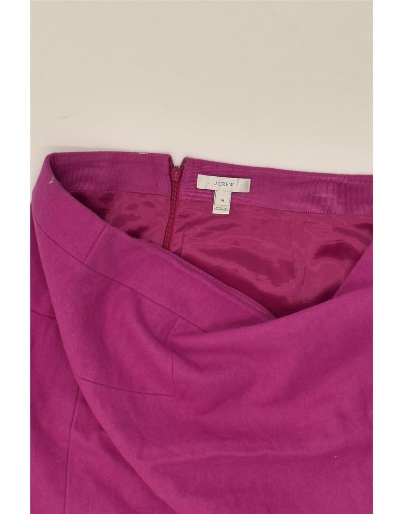 J. CREW Womens Mini Skirt US 14 XL W34 Pink Wool | Vintage J. Crew | Thrift | Second-Hand J. Crew | Used Clothing | Messina Hembry 