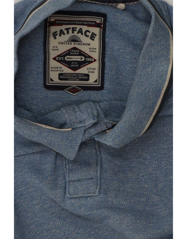 Fat Face Mens Polo Shirt 3XL Blue Striped Cotton