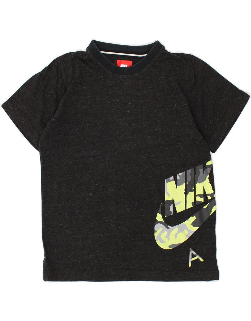 NIKE Boys Graphic T-Shirt Top 12-13 Years Large Grey Flecked | Vintage Nike | Thrift | Second-Hand Nike | Used Clothing | Messina Hembry 