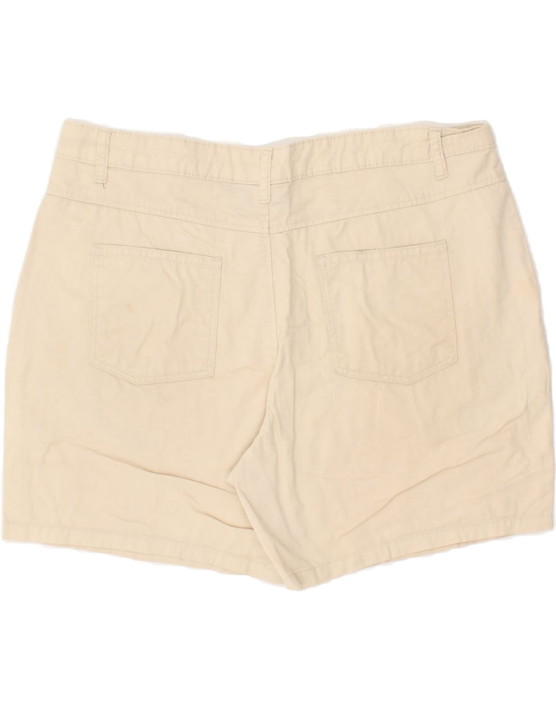 MOUNTAIN WAREHOUSE Womens Chino Shorts UK 14 Large W36 Beige Cotton | Vintage Mountain Warehouse | Thrift | Second-Hand Mountain Warehouse | Used Clothing | Messina Hembry 