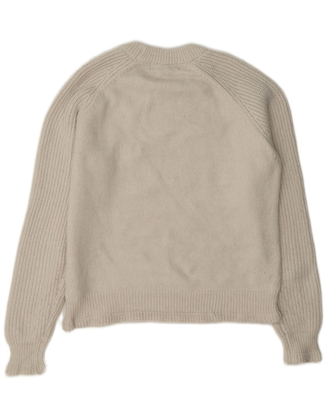 Marks & Spencer Womens Oversized Crew Neck Jumper Sweater UK 10 Small White