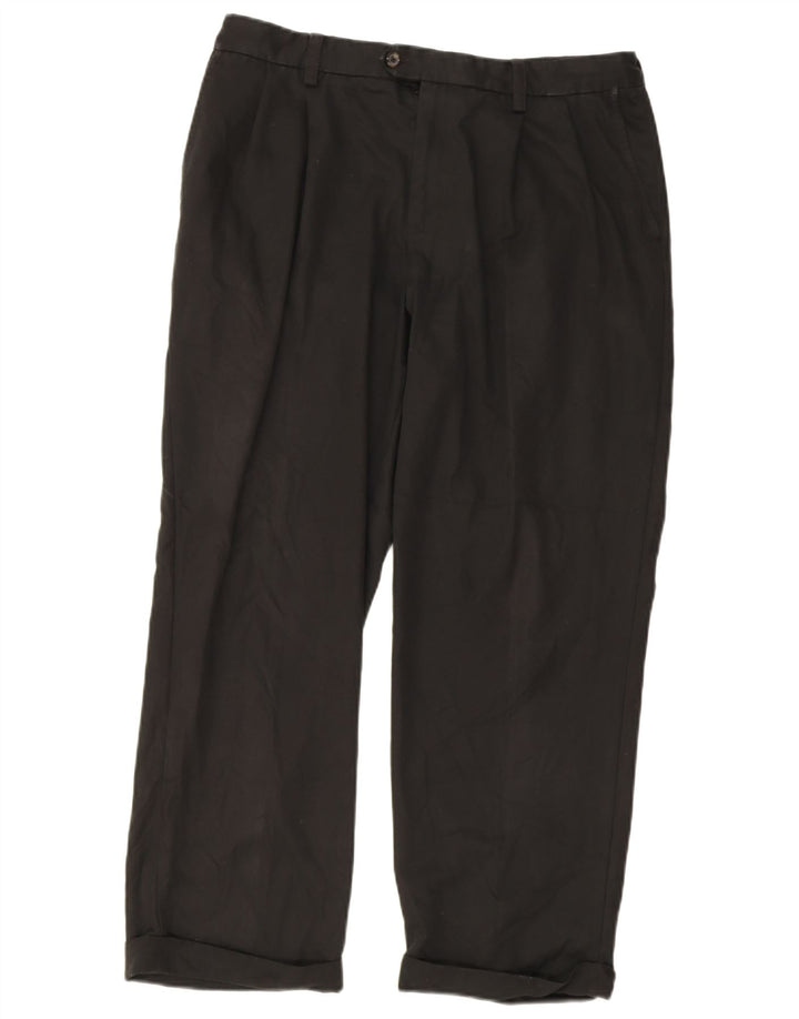 Izod Mens Golf Pegged Suit Trousers W36 L30 Black Polyester