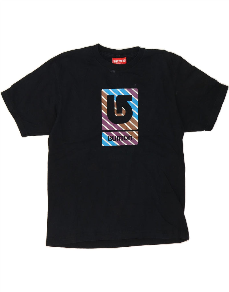 BURTON Mens Graphic T-Shirt Top Small Black Cotton Vintage Burton and Second-Hand Burton from Messina Hembry 