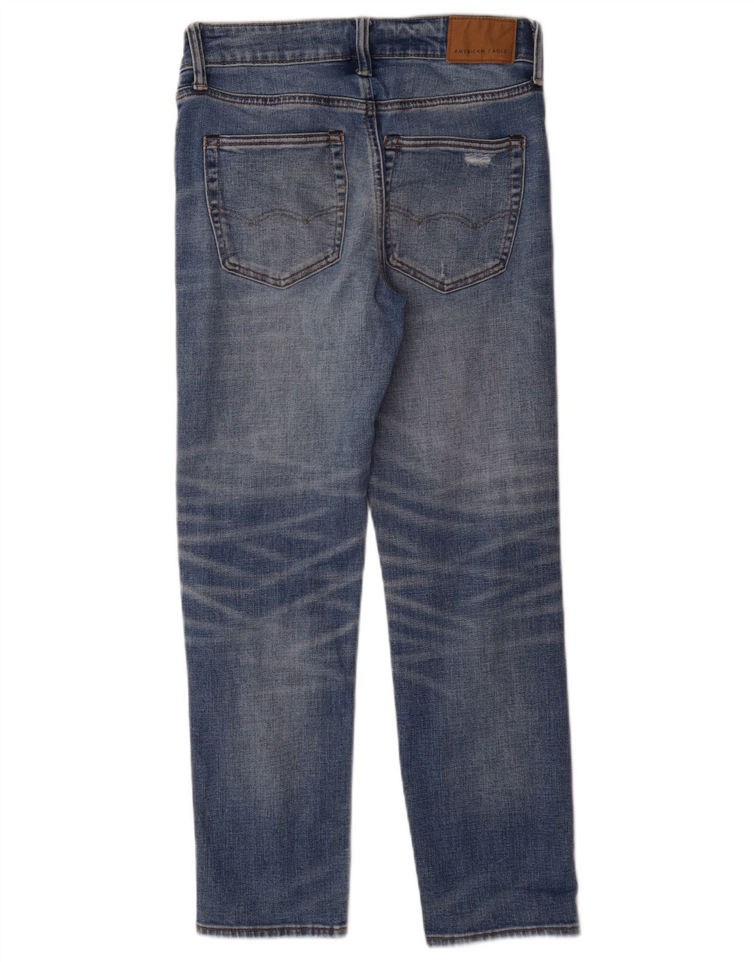 AMERICAN EAGLE Womens Airflex Distressed Straight Jeans W28 L28  Blue