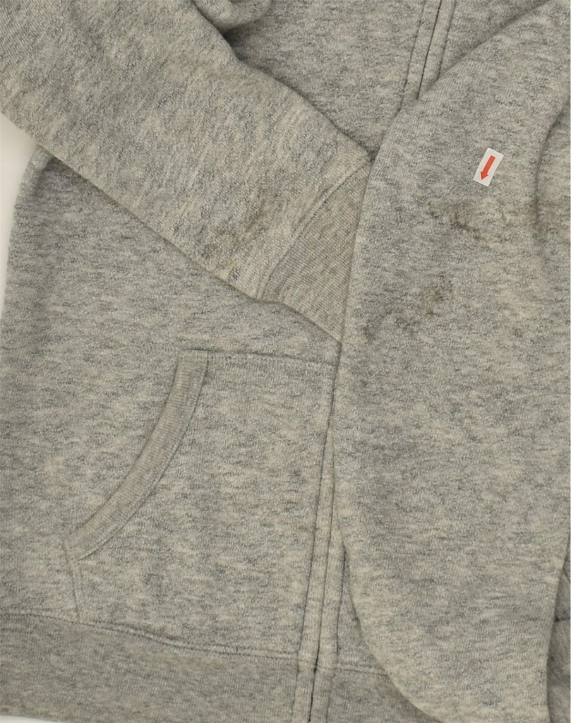 JACK WILLS Womens Zip Hoodie Sweater UK 10 Small Grey Polyester | Vintage Jack Wills | Thrift | Second-Hand Jack Wills | Used Clothing | Messina Hembry 