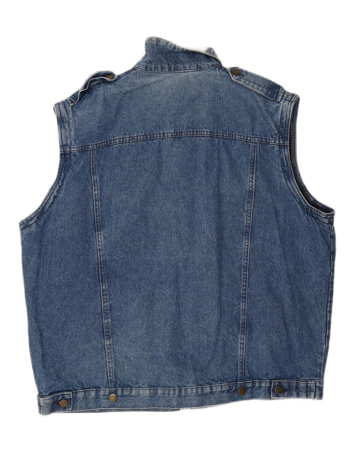 VINTAGE Mens Denim Gilet UK 42 XL Blue Vintage Vintage and Second-Hand Vintage from Messina Hembry 