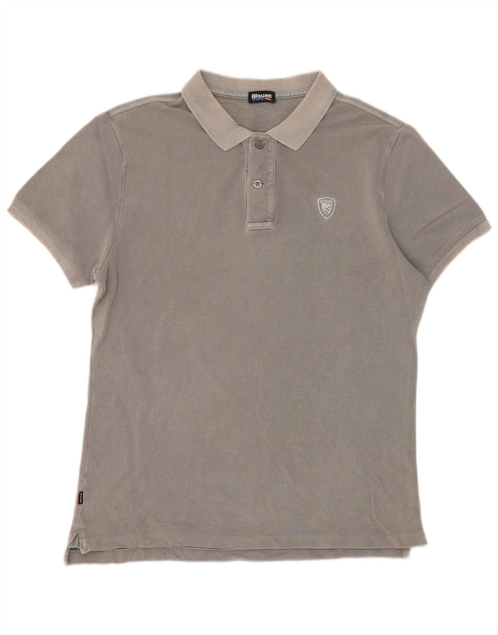 Blauer Mens Polo Shirt Medium Grey