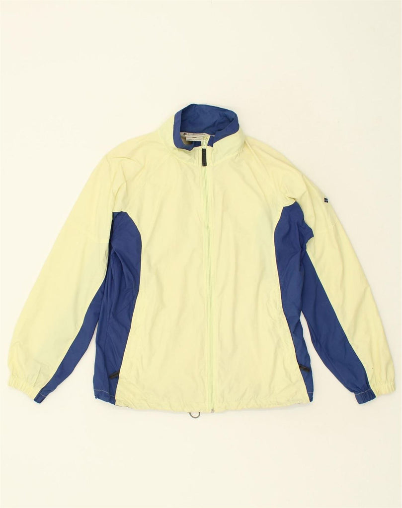 COLUMBIA Womens Rain Jacket UK 14 Medium Yellow Colourblock | Vintage Columbia | Thrift | Second-Hand Columbia | Used Clothing | Messina Hembry 