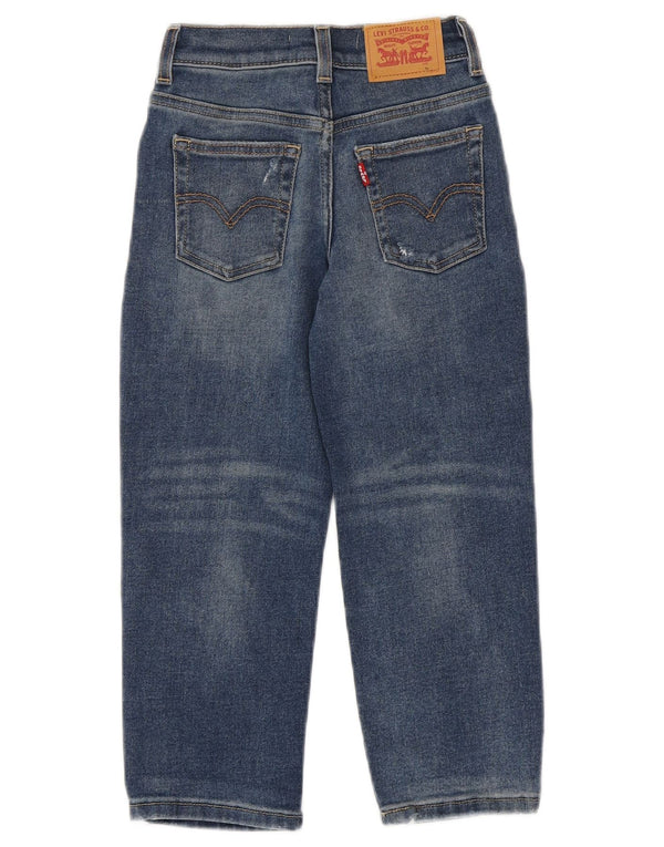 Levi's Girls Loose Fit Tapered Jeans 5-6 Years W22 L19 Blue Cotton