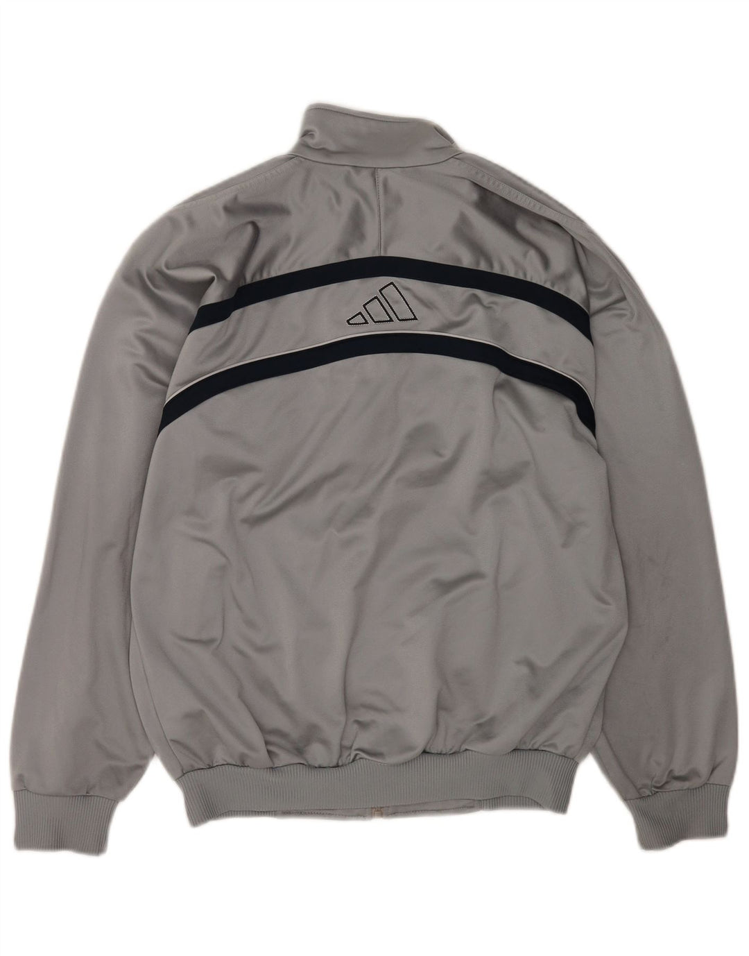 Adidas Mens Graphic Tracksuit Top Jacket Large Grey Colourblock Polyester