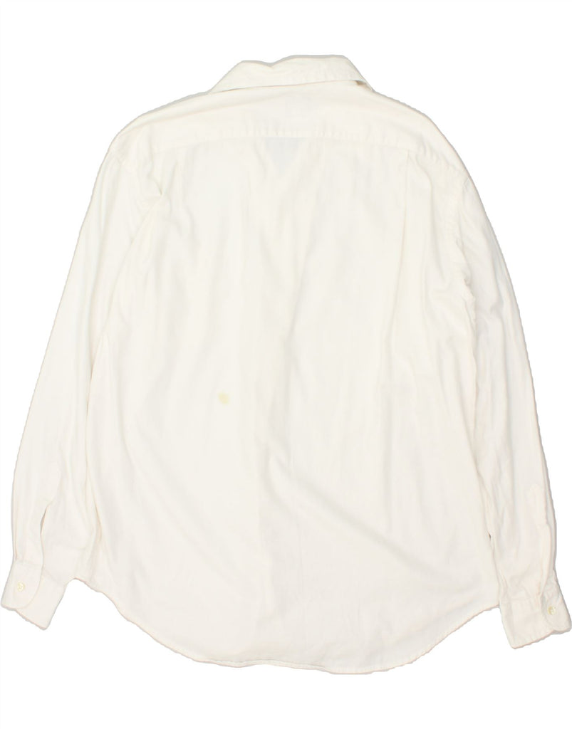 TRUSSARDI Mens Shirt Large White Cotton | Vintage Trussardi | Thrift | Second-Hand Trussardi | Used Clothing | Messina Hembry 